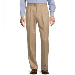 Roundtree & Yorke TravelSmart Classic Fit Microfiber Pleated-Front Dress Pants